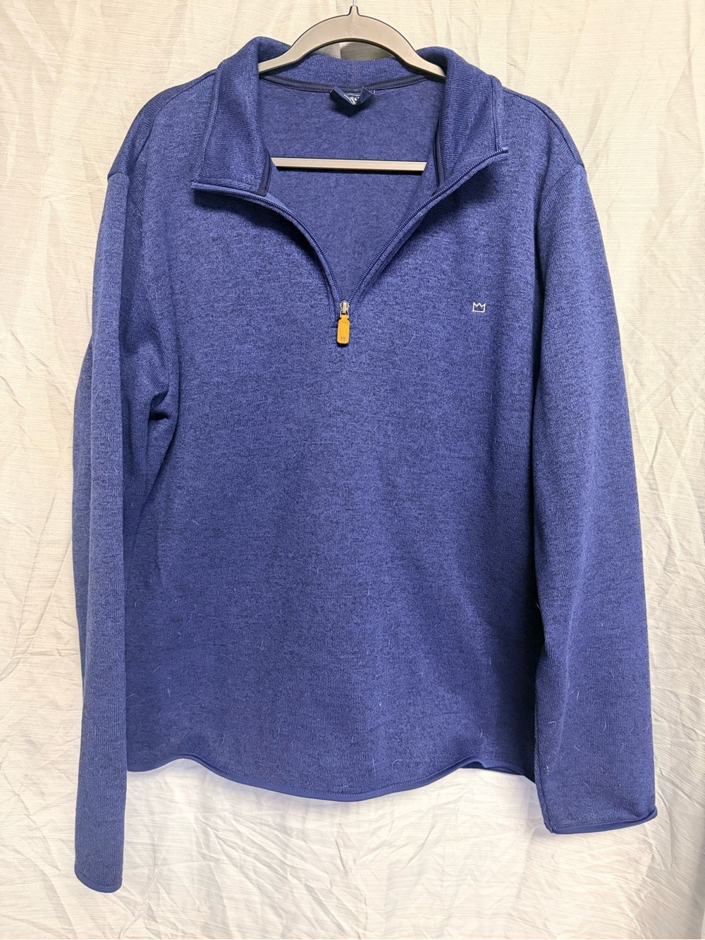 crown & ivy Men's Quarter-Zip Jacket in Royal Blue